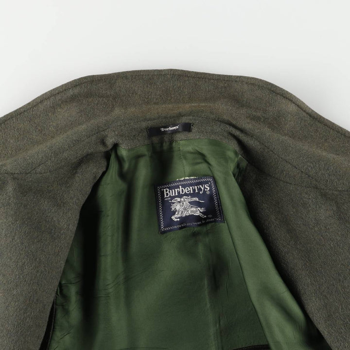 Burberry's wool half coat, size M, men's wool Khaki type Vintage Second Hand