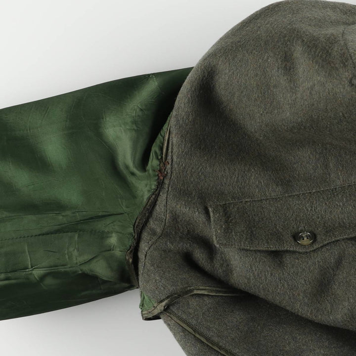 Burberry's wool half coat, size M, men's wool Khaki type Vintage Second Hand