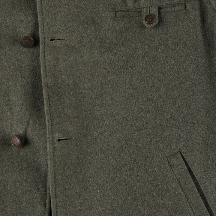 Burberry's wool half coat, size M, men's wool Khaki type Vintage Second Hand