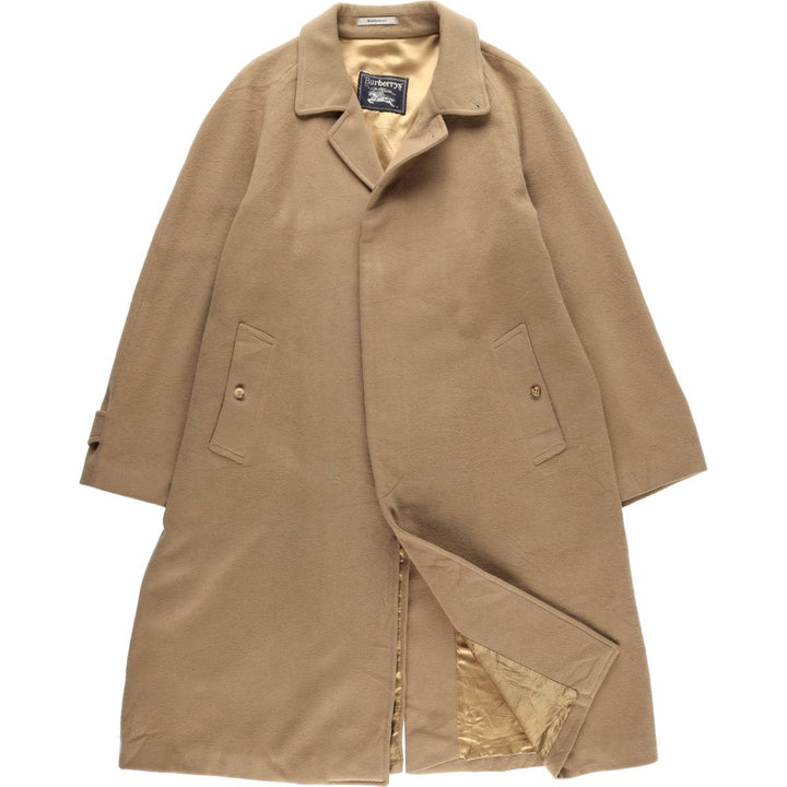 Burberry's wool long coat, made in Spain, men's size L wool Beige type Vintage Second Hand