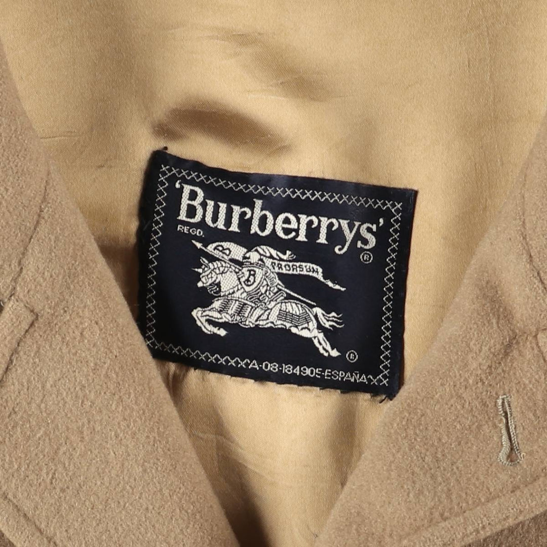 Burberry's wool long coat, made in Spain, men's size L wool Beige type Vintage Second Hand