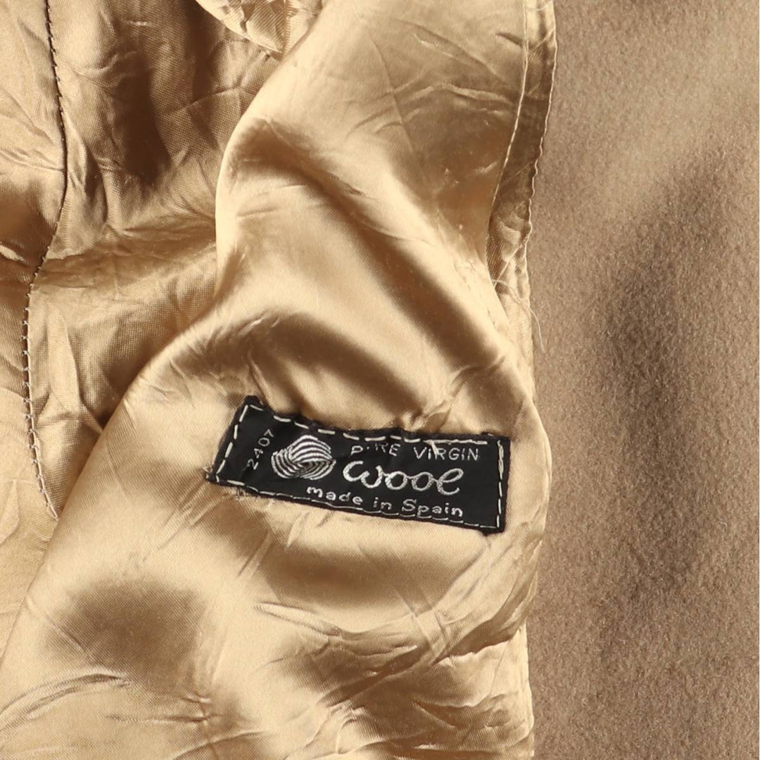 Burberry's wool long coat, made in Spain, men's size L wool Beige type Vintage Second Hand