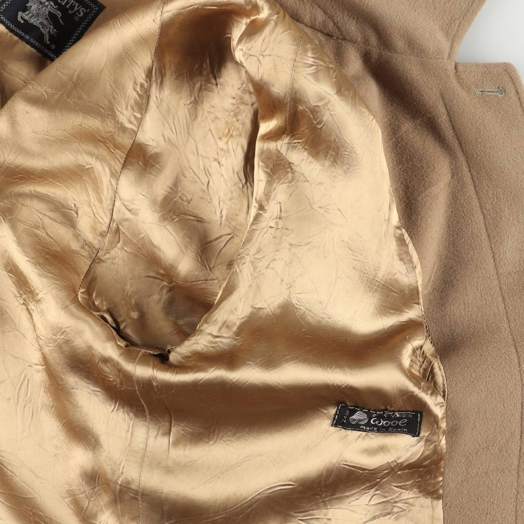 Burberry's wool long coat, made in Spain, men's size L wool Beige type Vintage Second Hand
