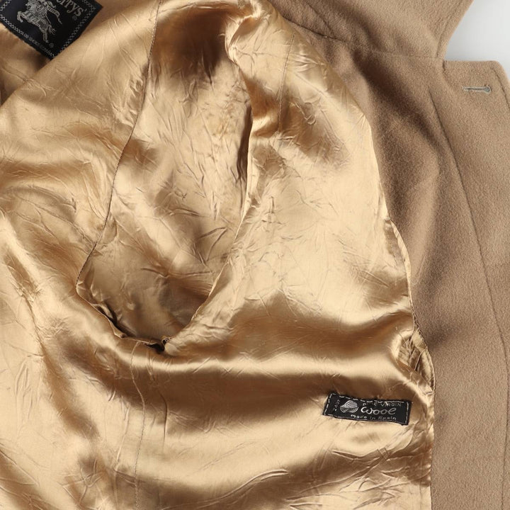 Burberry's wool long coat, made in Spain, men's size L wool Beige type Vintage Second Hand