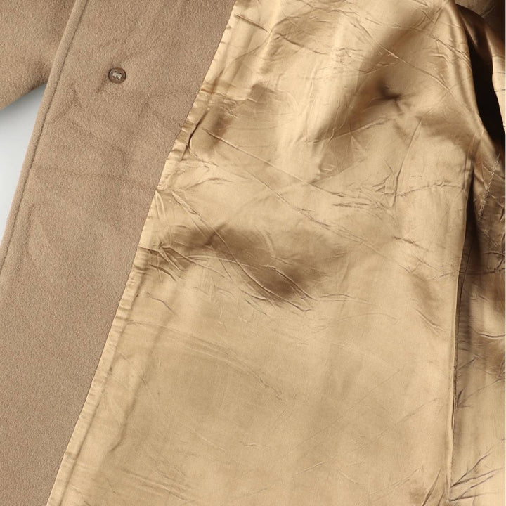 Burberry's wool long coat, made in Spain, men's size L wool Beige type Vintage Second Hand