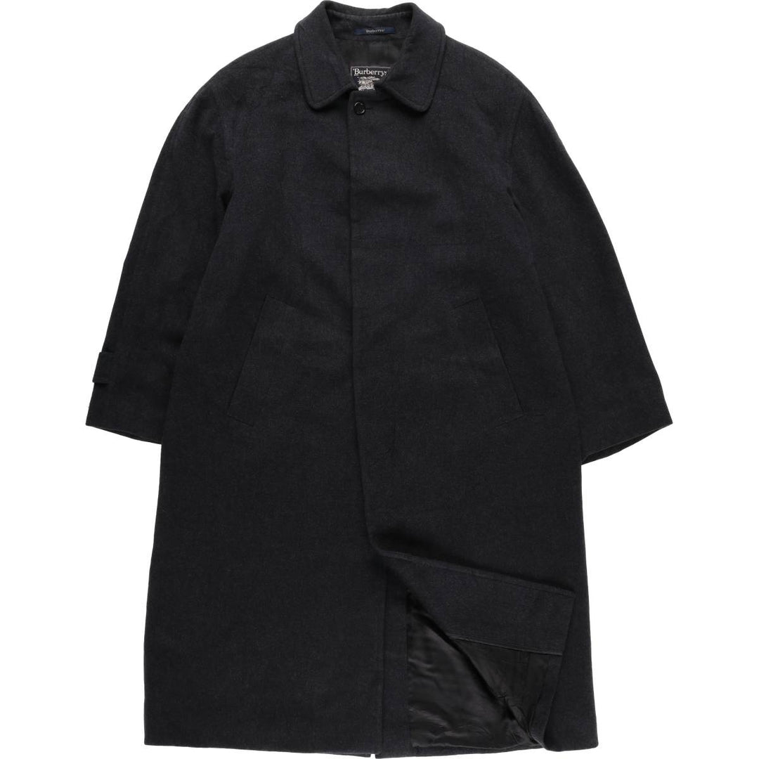 Burberry's Balmacaan coat, men's XL size wool Charcoal Vintage Second Hand