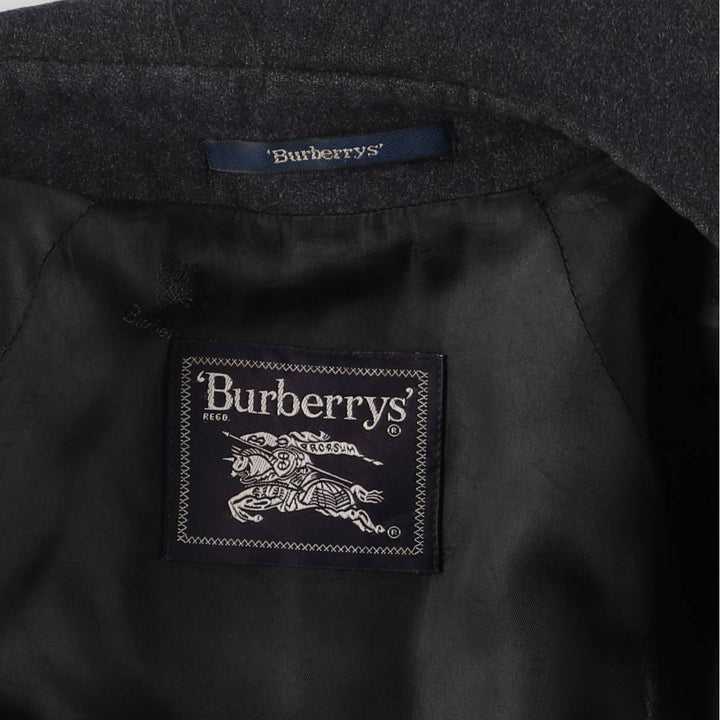 Burberry's Balmacaan coat, men's XL size wool Charcoal Vintage Second Hand