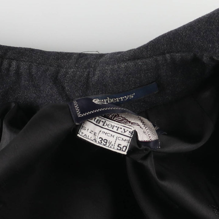 Burberry's Balmacaan coat, men's XL size wool Charcoal Vintage Second Hand