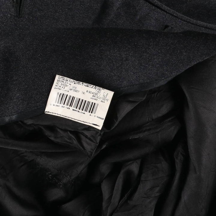 Burberry's Balmacaan coat, men's XL size wool Charcoal Vintage Second Hand