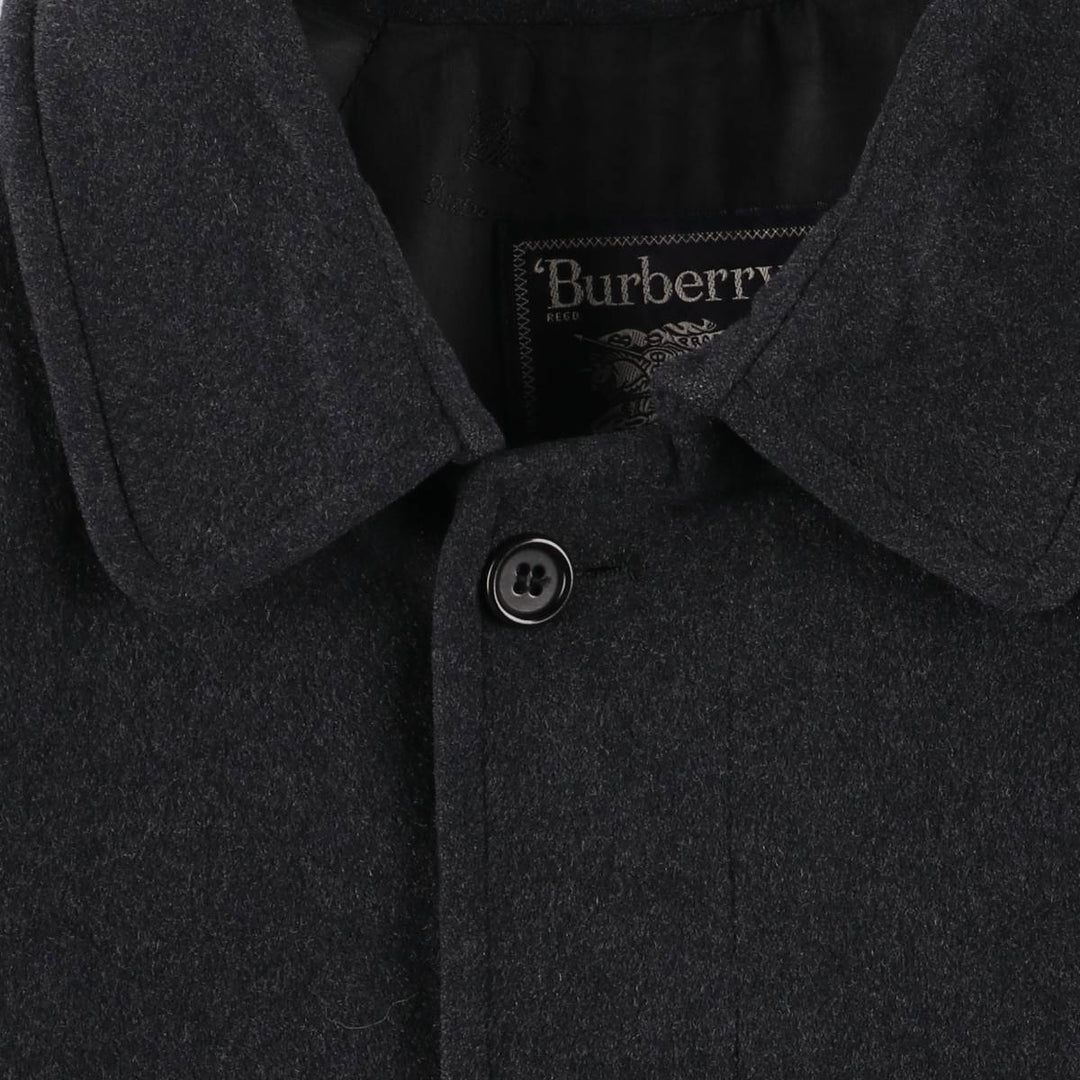 Burberry's Balmacaan coat, men's XL size wool Charcoal Vintage Second Hand
