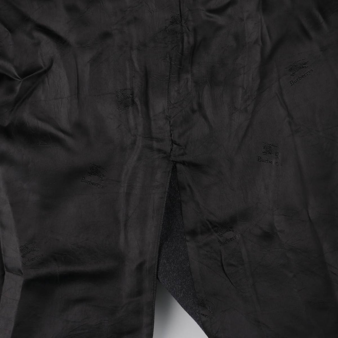 Burberry's Balmacaan coat, men's XL size wool Charcoal Vintage Second Hand