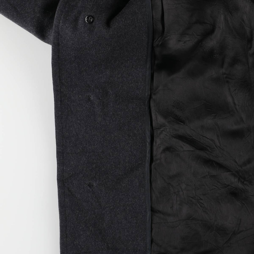 Burberry's Balmacaan coat, men's XL size wool Charcoal Vintage Second Hand