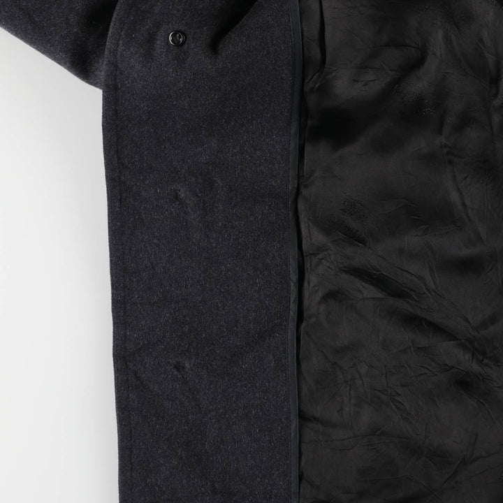 Burberry's Balmacaan coat, men's XL size wool Charcoal Vintage Second Hand