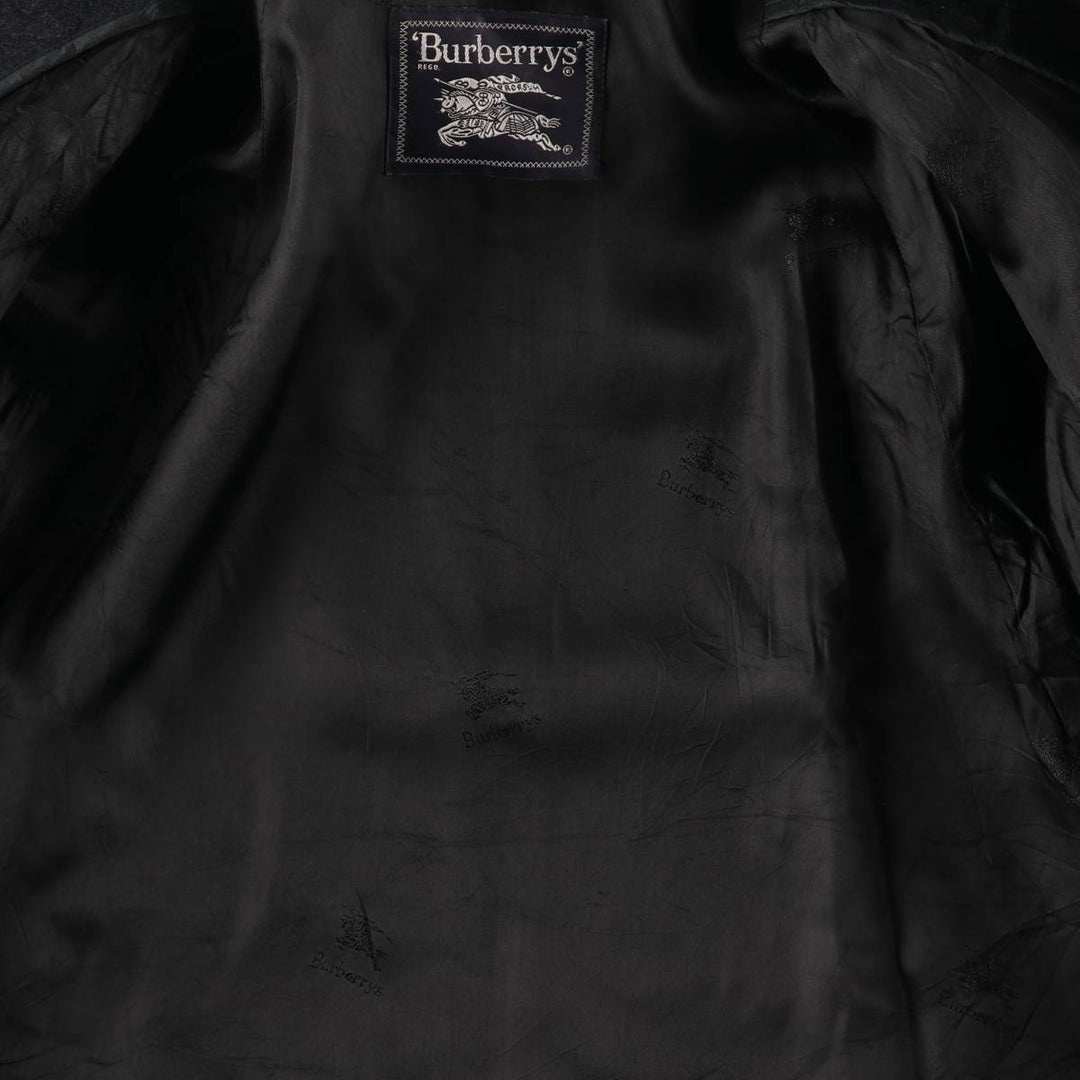 Burberry's Balmacaan coat, men's XL size wool Charcoal Vintage Second Hand