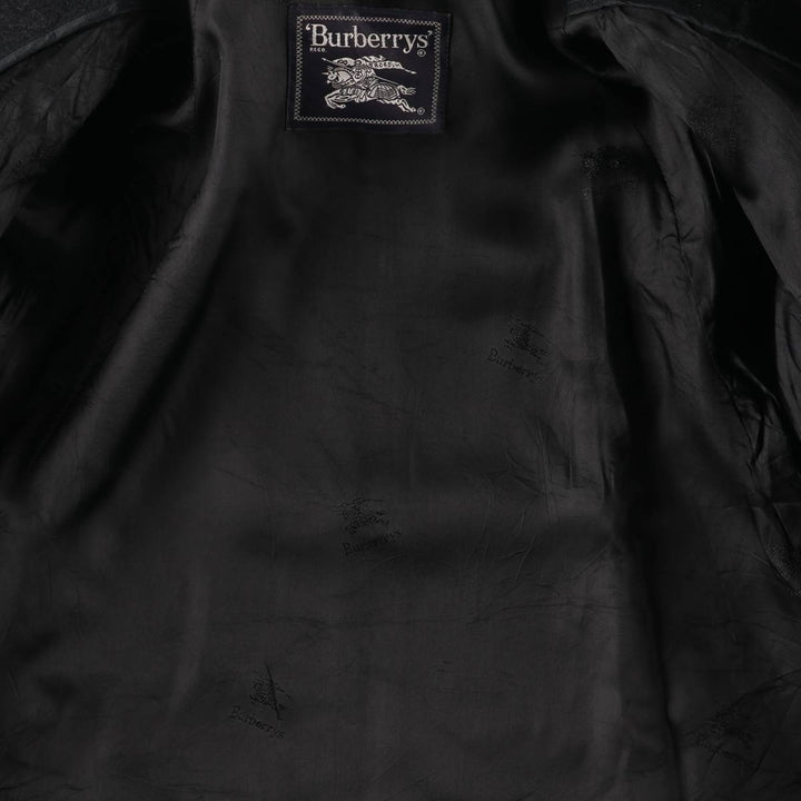 Burberry's Balmacaan coat, men's XL size wool Charcoal Vintage Second Hand