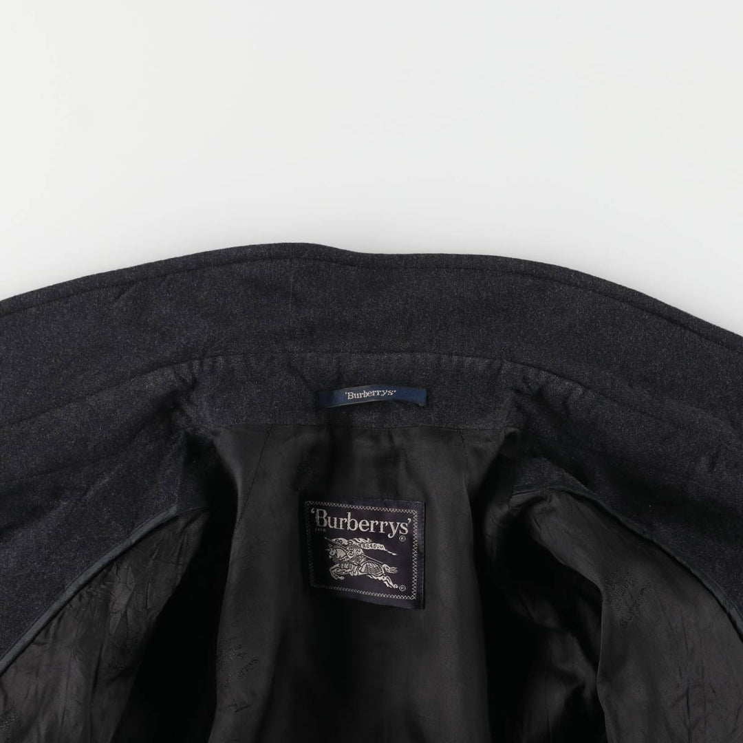 Burberry's Balmacaan coat, men's XL size wool Charcoal Vintage Second Hand