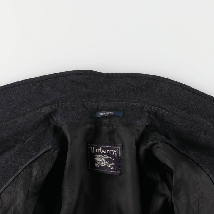 Burberry's Balmacaan coat, men's XL size wool Charcoal Vintage Second Hand
