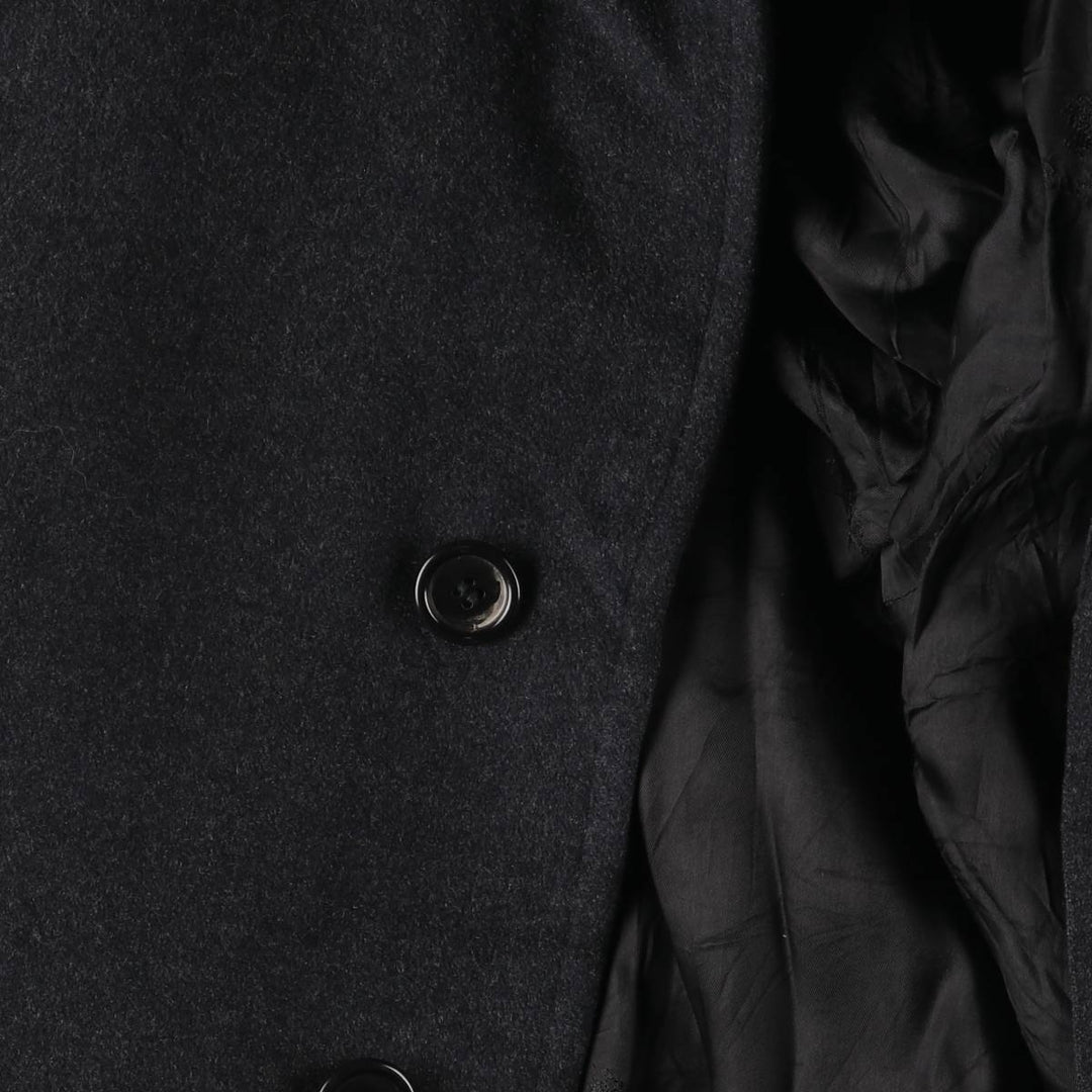 Burberry's Balmacaan coat, men's XL size wool Charcoal Vintage Second Hand