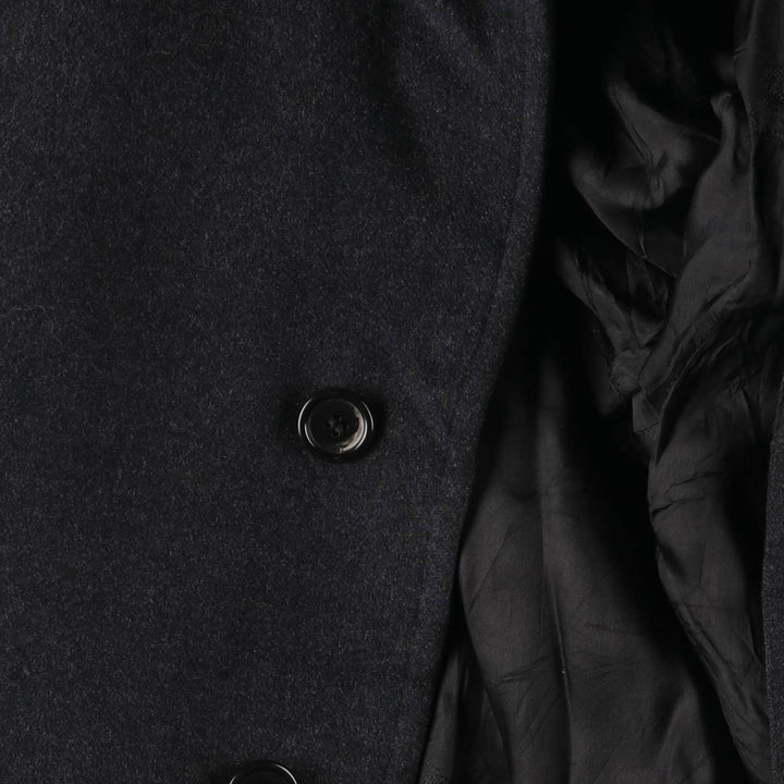 Burberry's Balmacaan coat, men's XL size wool Charcoal Vintage Second Hand