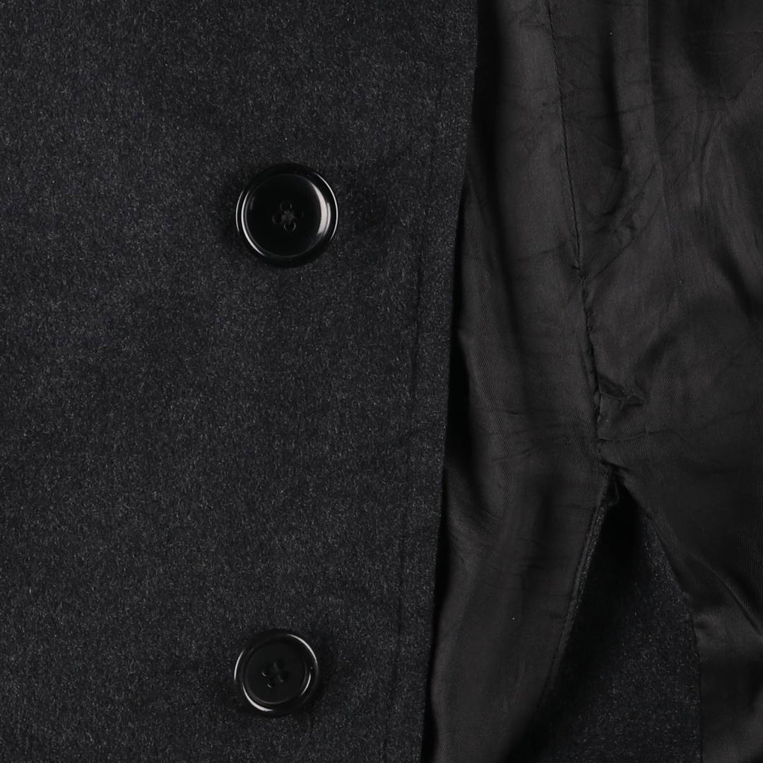 Burberry's Balmacaan coat, men's XL size wool Charcoal Vintage Second Hand