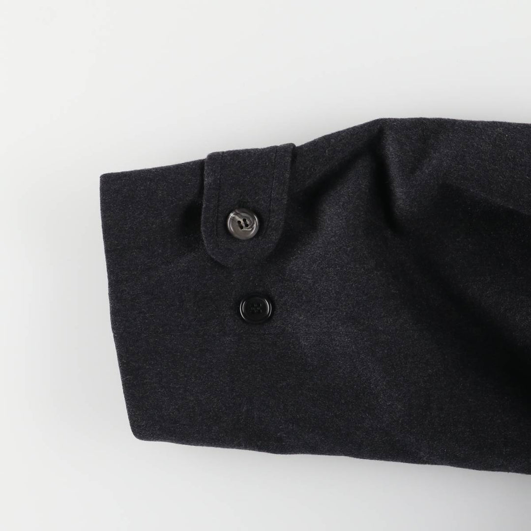 Burberry's Balmacaan coat, men's XL size wool Charcoal Vintage Second Hand