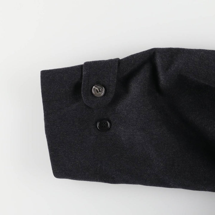 Burberry's Balmacaan coat, men's XL size wool Charcoal Vintage Second Hand
