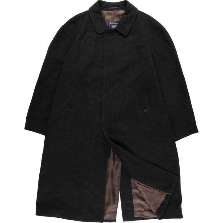 Burberry's Balmacaan coat, men's XL size wool Charcoal Vintage Second Hand