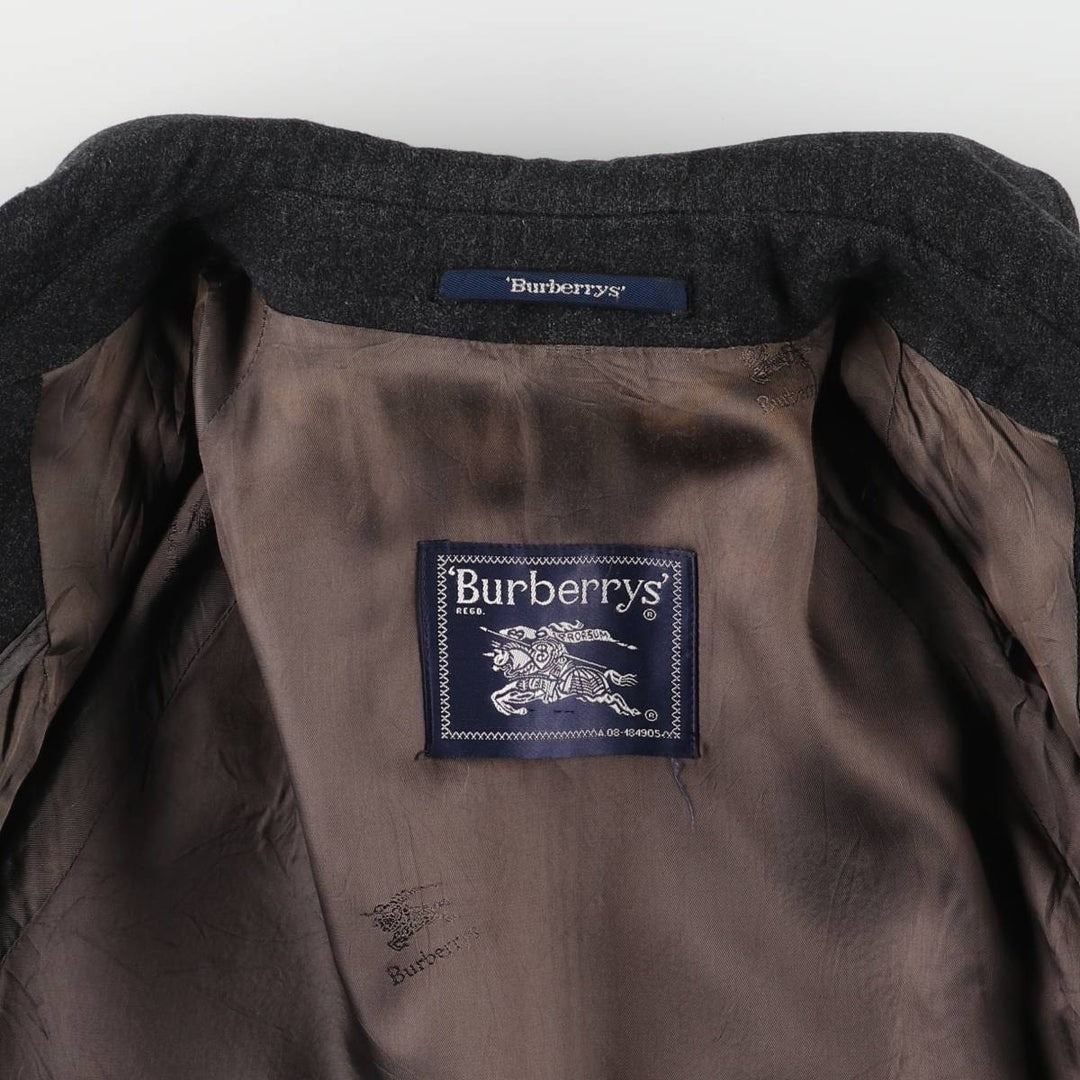 Burberry's Balmacaan coat, men's XL size wool Charcoal Vintage Second Hand