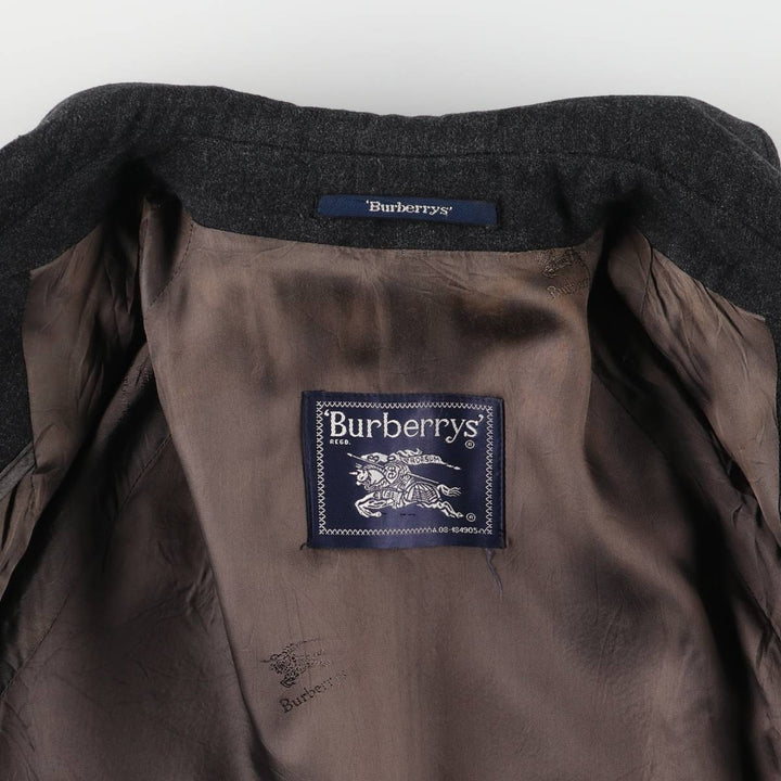 Burberry's Balmacaan coat, men's XL size wool Charcoal Vintage Second Hand
