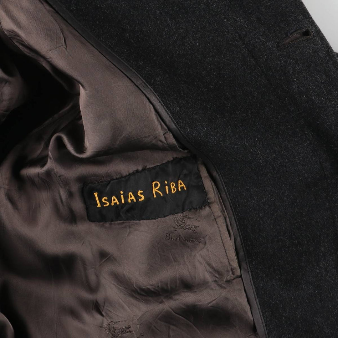 Burberry's Balmacaan coat, men's XL size wool Charcoal Vintage Second Hand