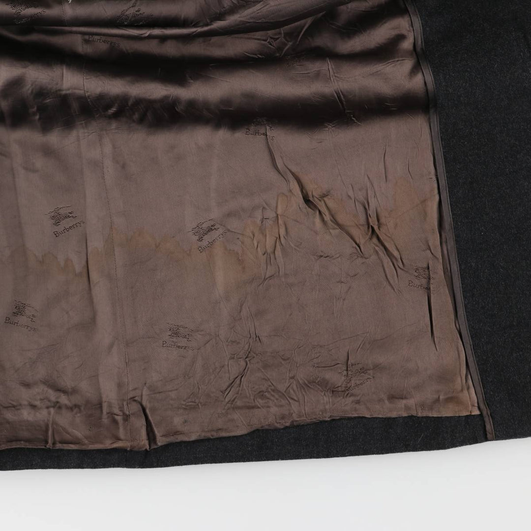 Burberry's Balmacaan coat, men's XL size wool Charcoal Vintage Second Hand