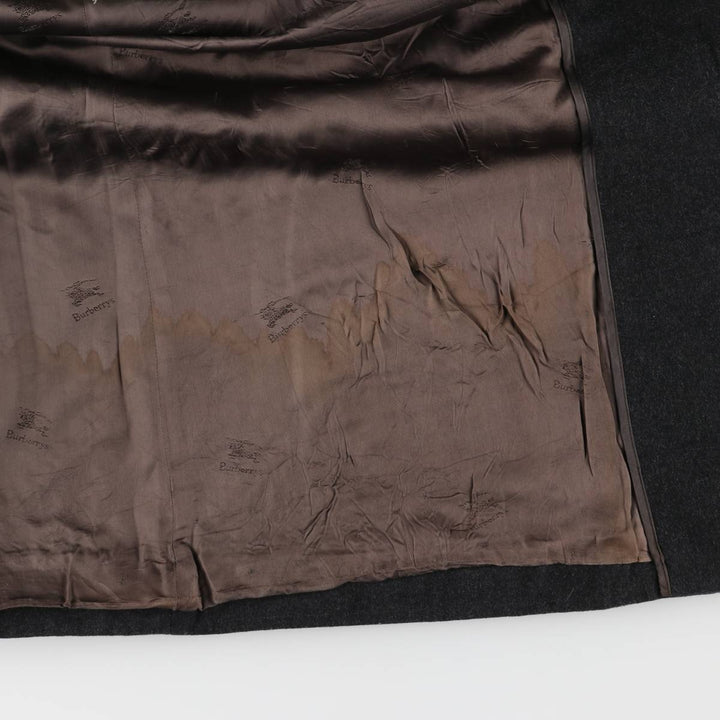 Burberry's Balmacaan coat, men's XL size wool Charcoal Vintage Second Hand