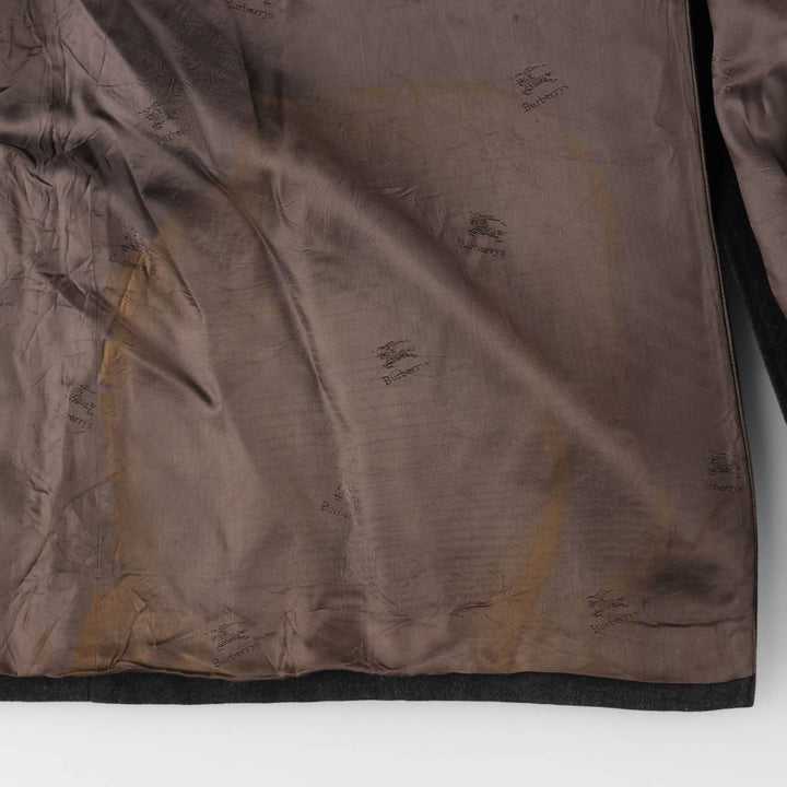 Burberry's Balmacaan coat, men's XL size wool Charcoal Vintage Second Hand