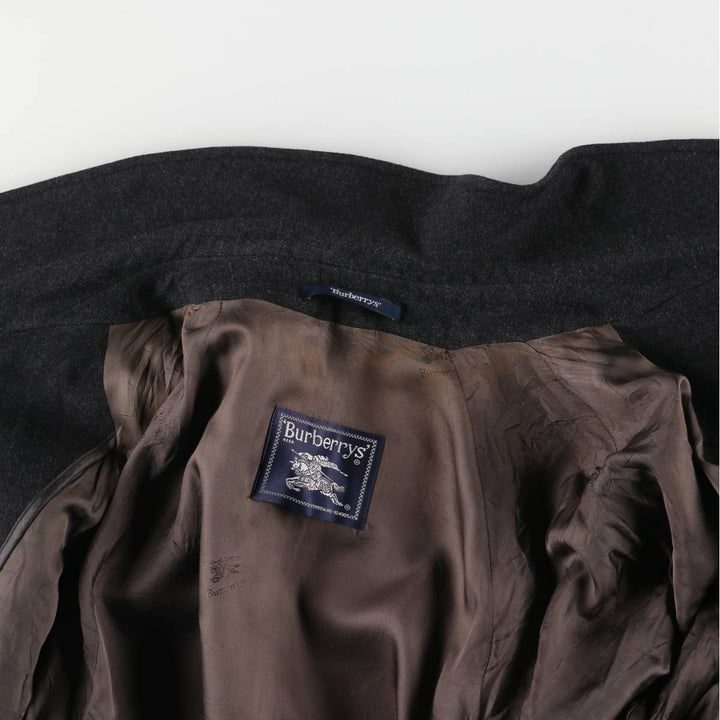 Burberry's Balmacaan coat, men's XL size wool Charcoal Vintage Second Hand