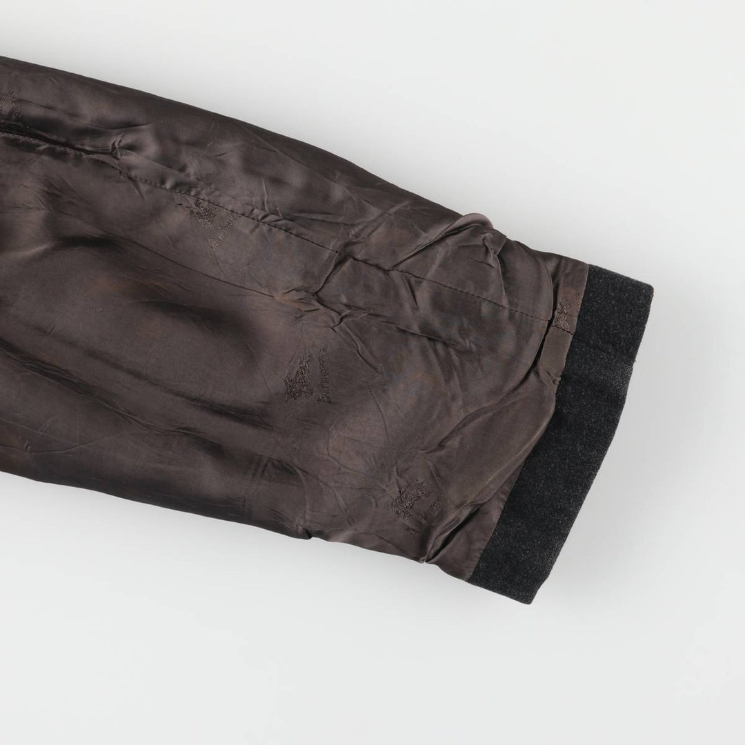 Burberry's Balmacaan coat, men's XL size wool Charcoal Vintage Second Hand