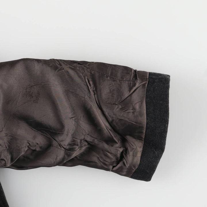 Burberry's Balmacaan coat, men's XL size wool Charcoal Vintage Second Hand