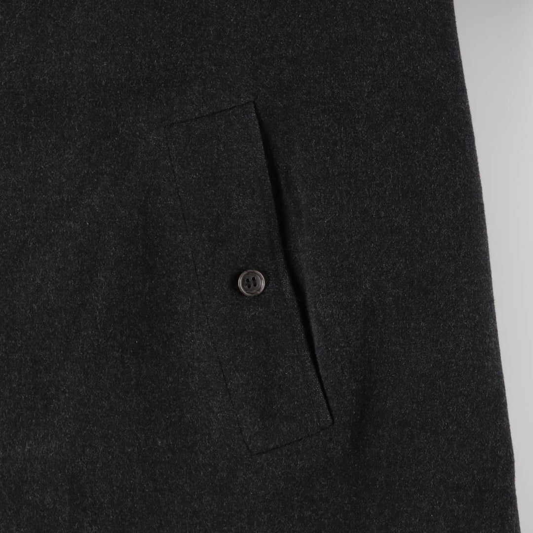 Burberry's Balmacaan coat, men's XL size wool Charcoal Vintage Second Hand