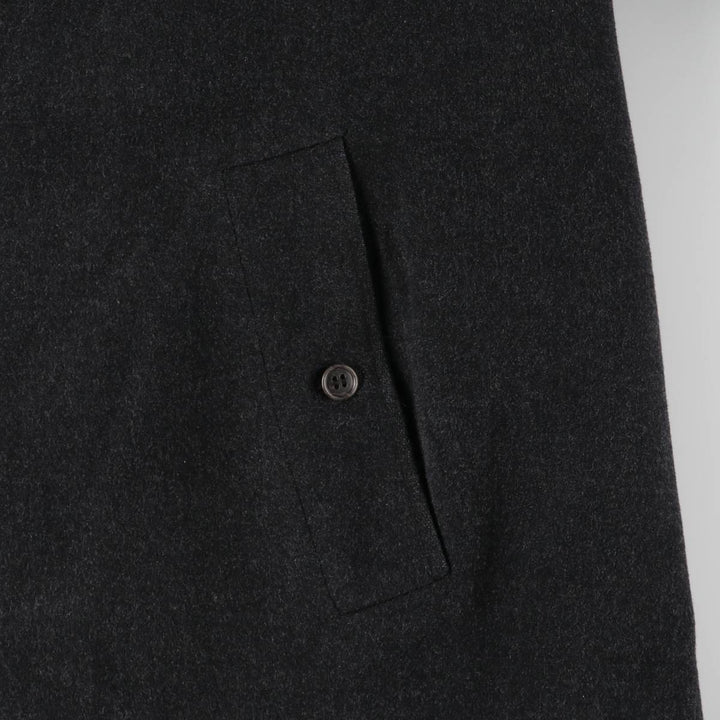 Burberry's Balmacaan coat, men's XL size wool Charcoal Vintage Second Hand