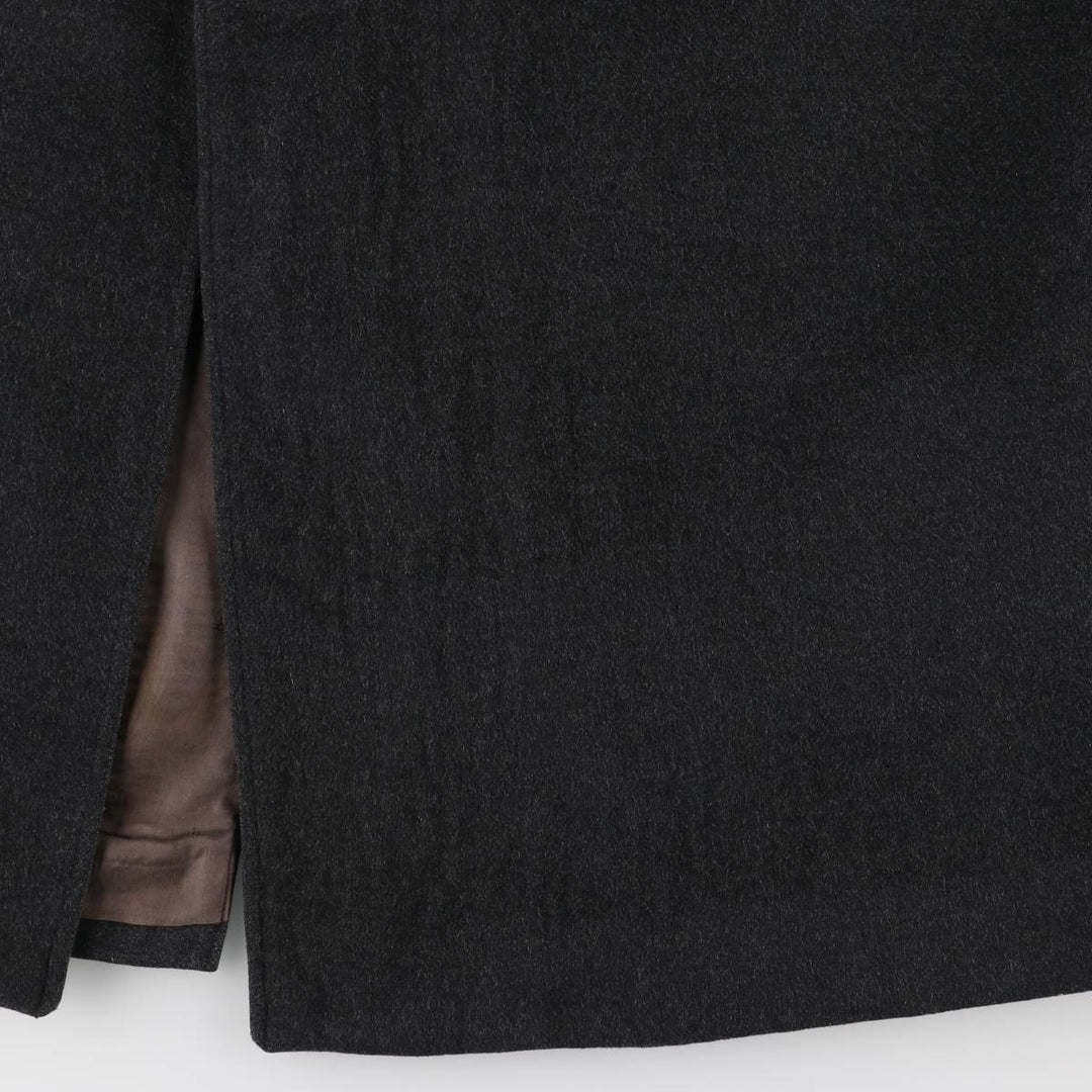 Burberry's Balmacaan coat, men's XL size wool Charcoal Vintage Second Hand