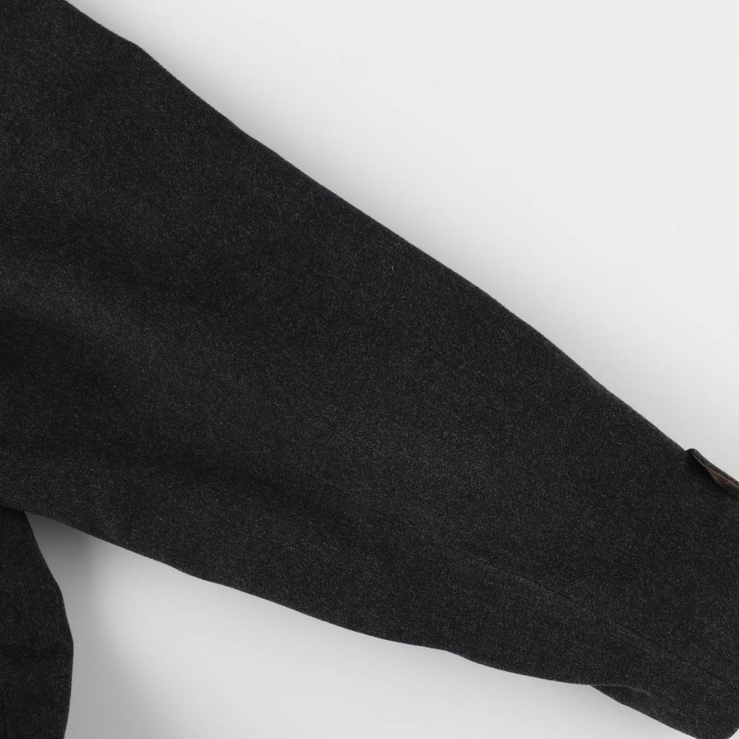 Burberry's Balmacaan coat, men's XL size wool Charcoal Vintage Second Hand