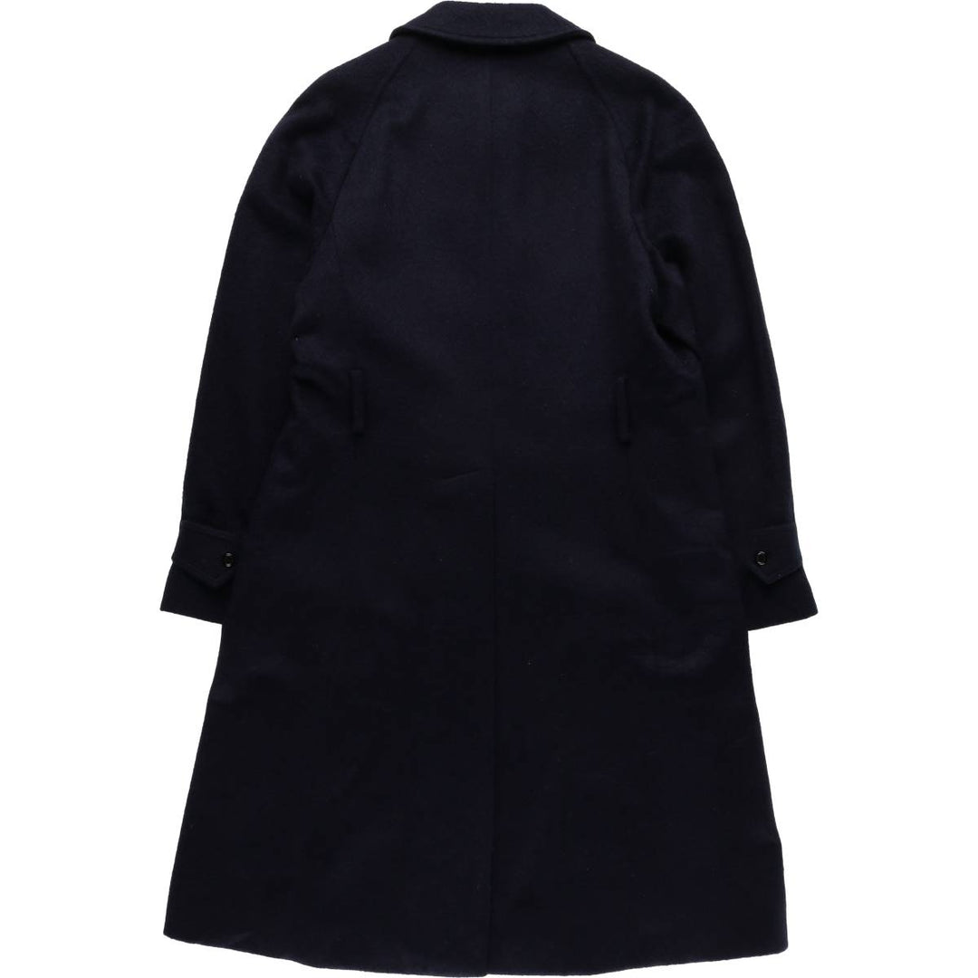Burberry's Balmacaan coat, men's size L wool navy blue type Vintage Second Hand