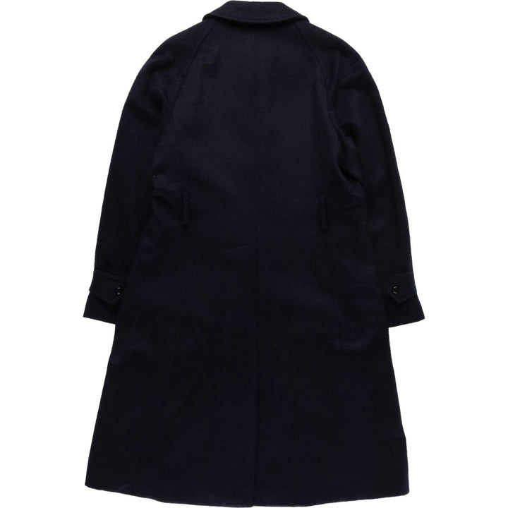 Burberry's Balmacaan coat, men's size L wool navy blue type Vintage Second Hand