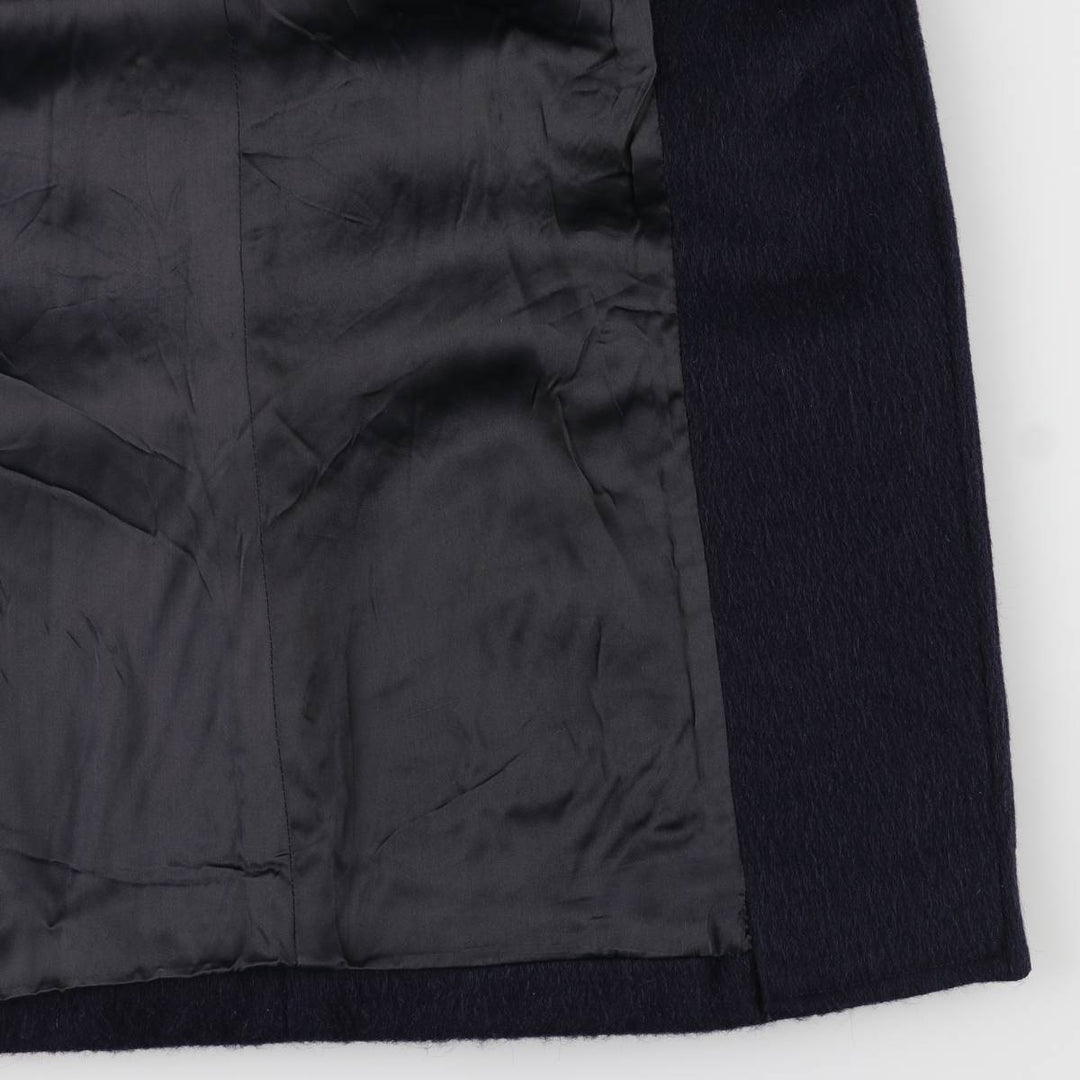 Burberry's Balmacaan coat, men's size L wool navy blue type Vintage Second Hand