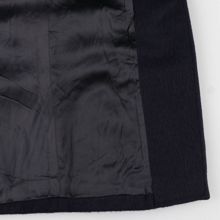 Burberry's Balmacaan coat, men's size L wool navy blue type Vintage Second Hand