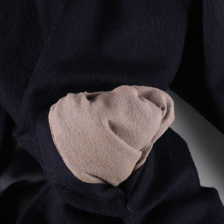 Burberry's Balmacaan coat, men's size L wool navy blue type Vintage Second Hand