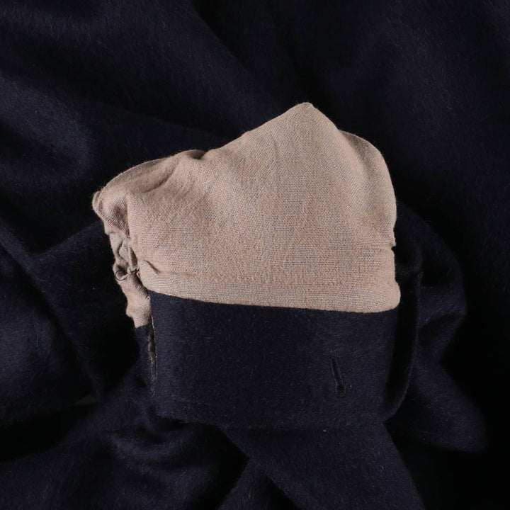 Burberry's Balmacaan coat, men's size L wool navy blue type Vintage Second Hand