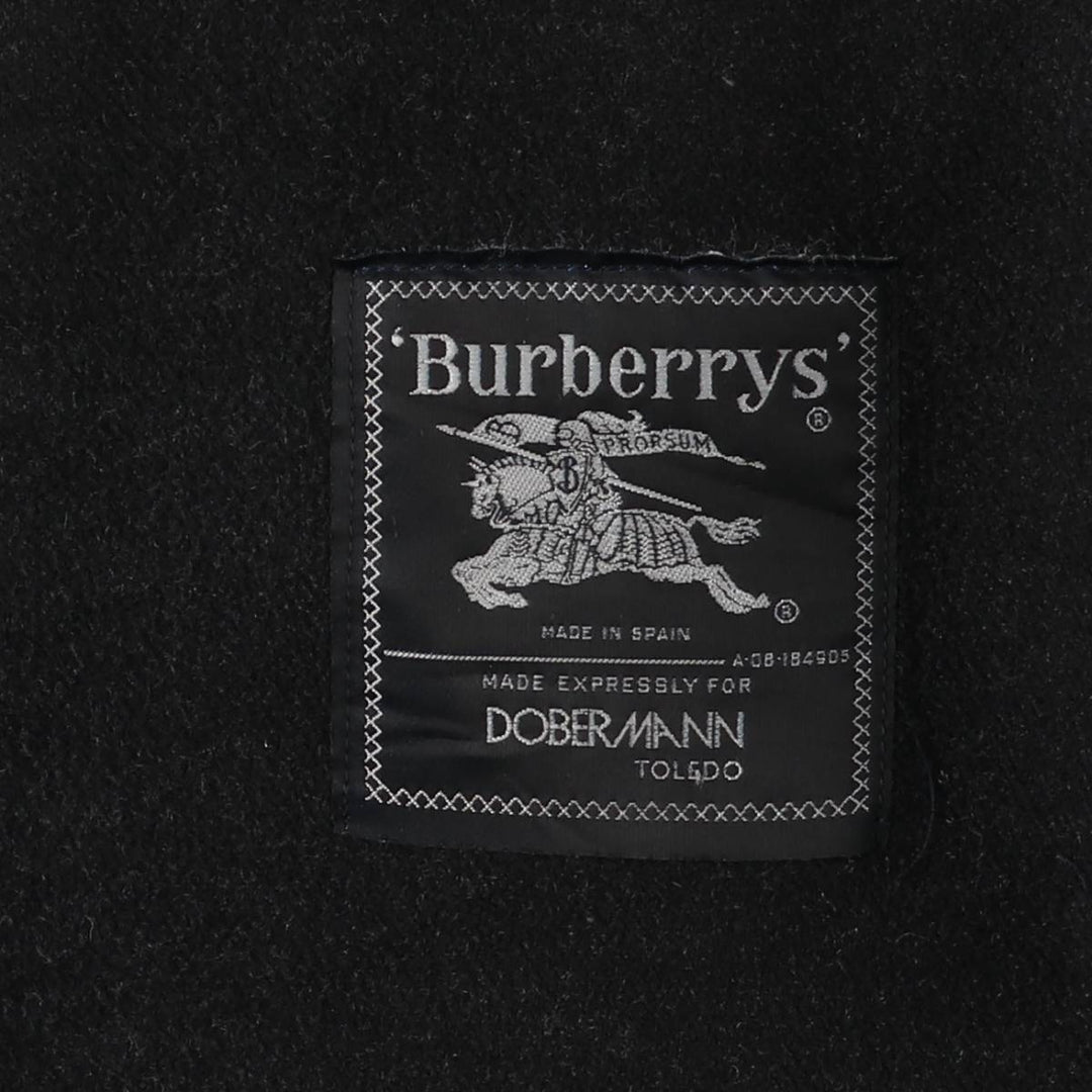 Burberry's Duffle Coat, Men's Size XL wool navy blue type Vintage Second Hand