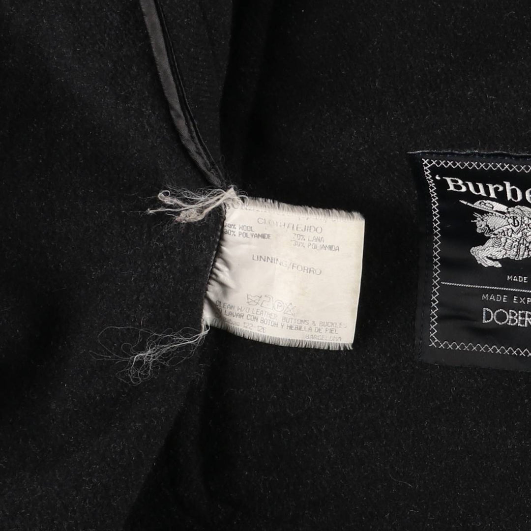 Burberry's Duffle Coat, Men's Size XL wool navy blue type Vintage Second Hand