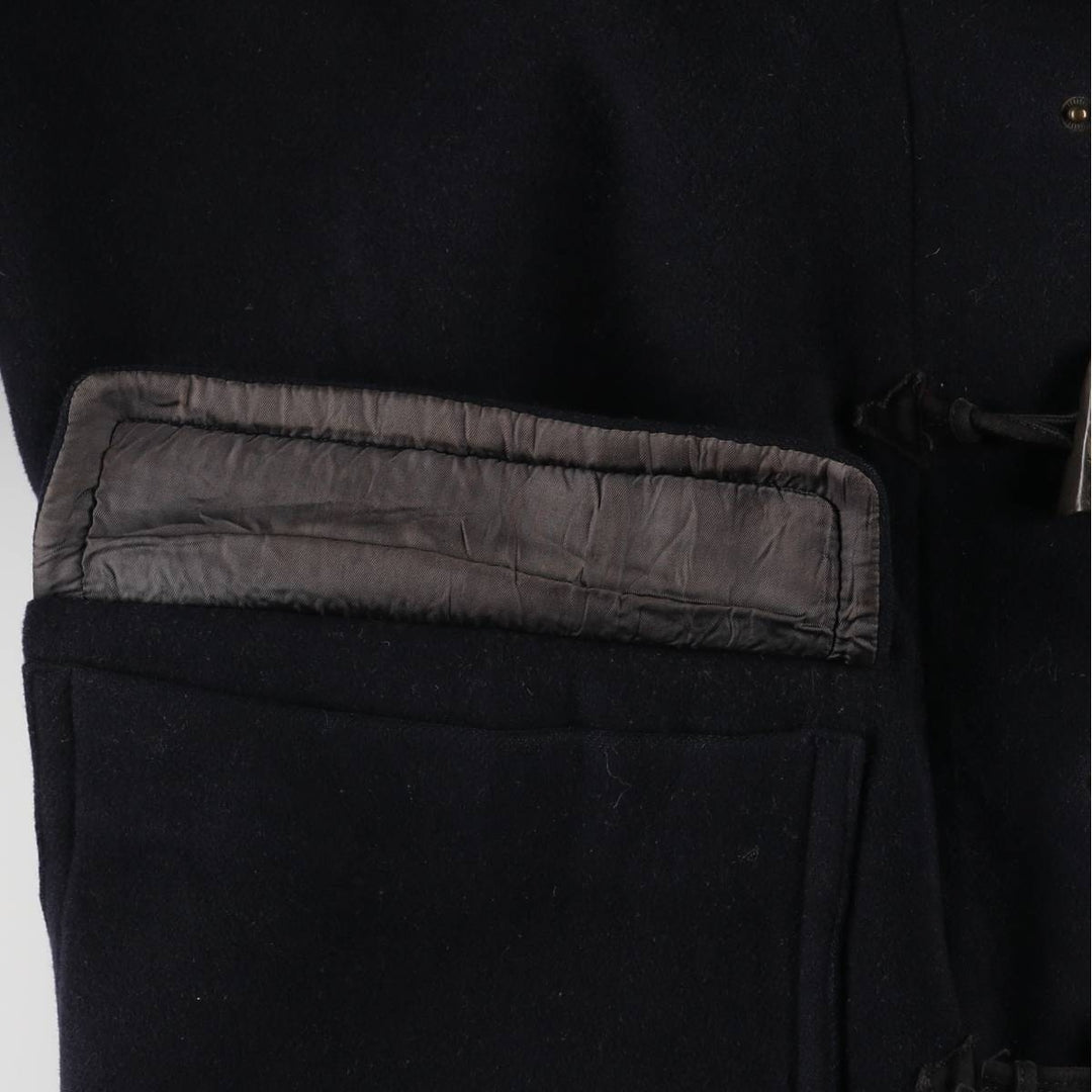 Burberry's Duffle Coat, Men's Size XL wool navy blue type Vintage Second Hand