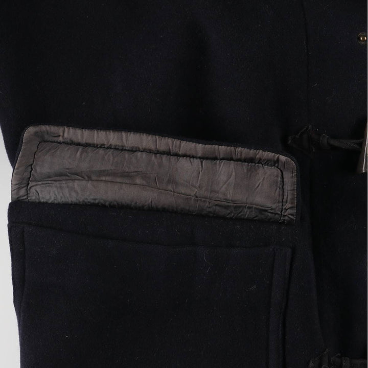 Burberry's Duffle Coat, Men's Size XL wool navy blue type Vintage Second Hand